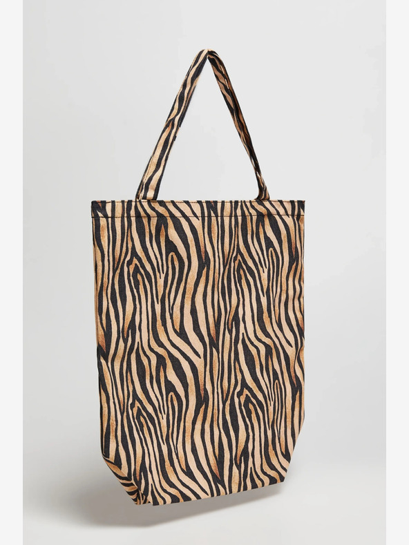 Moodo Weiße und braune gemusterte Damen-Tasche von Moodo