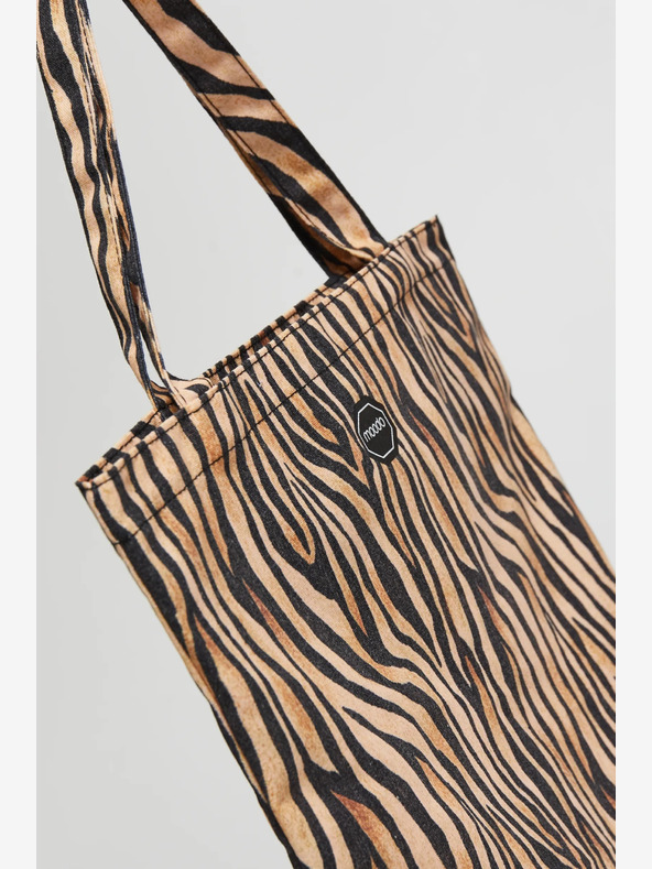 Moodo Weiße und braune gemusterte Damen-Tasche von Moodo