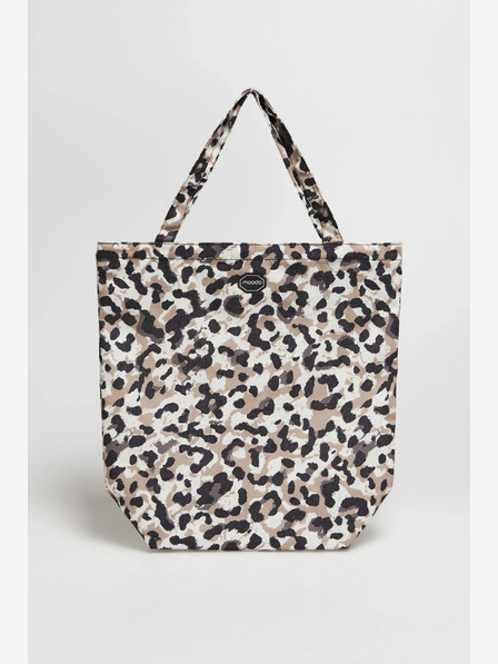 Moodo Moodo Weiß und Beige Gemusterte Damen Tasche