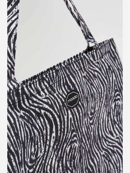 Moodo Moodo gemusterte Tasche für Damen in Weiß und Schwarz