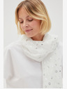 Moodo Weißer Damen-Polka-Dot-Schal Moodo