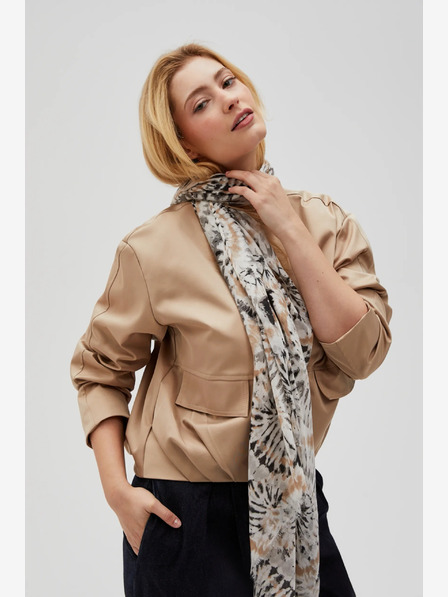 Moodo Beige gemusterter Damenschal Moodo