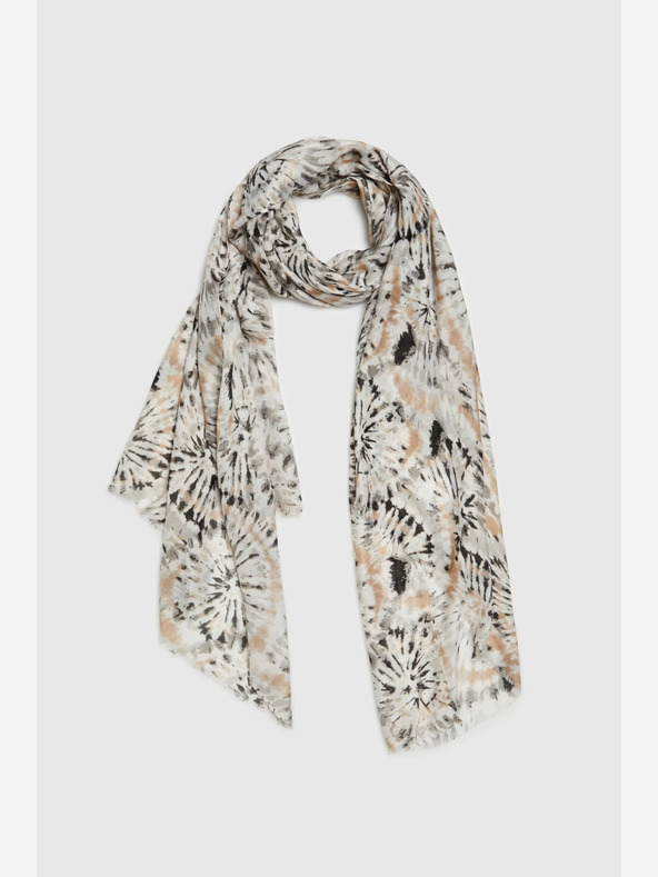 Moodo Beige gemusterter Damenschal Moodo