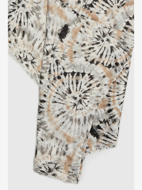 Moodo Beige gemusterter Damenschal Moodo