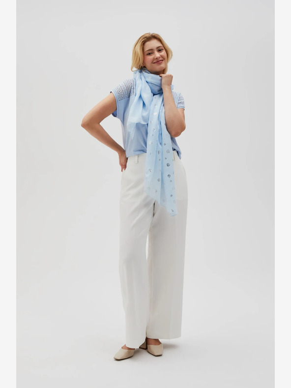 Moodo Hellblauer Damen-Polka-Dot-Schal Moodo