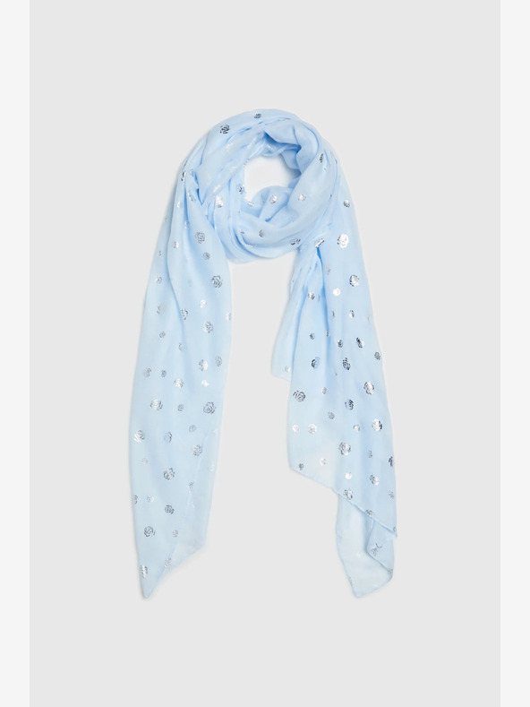 Moodo Hellblauer Damen-Polka-Dot-Schal Moodo