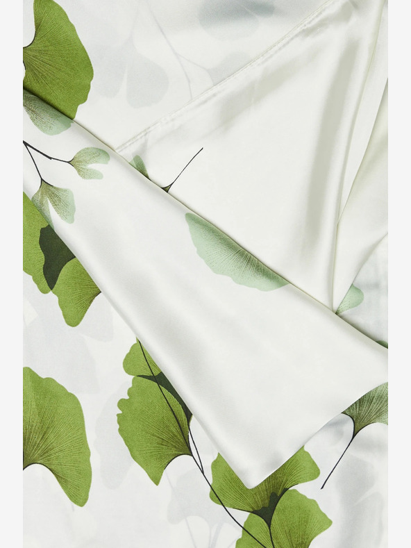 Moodo Weiß und grün gemusterter Damenschal Moodo