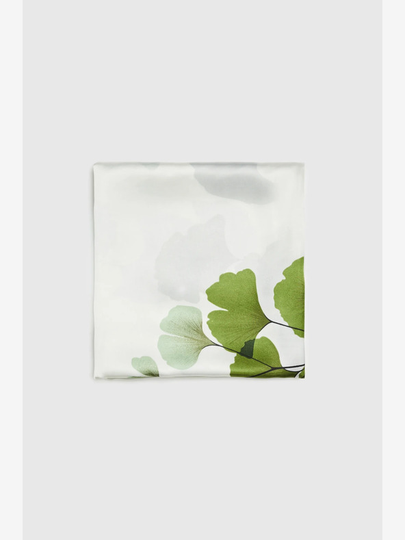 Moodo Weiß und grün gemusterter Damenschal Moodo