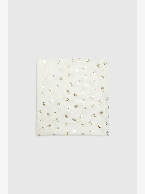 Moodo Weißer gemusterter Damenschal Moodo