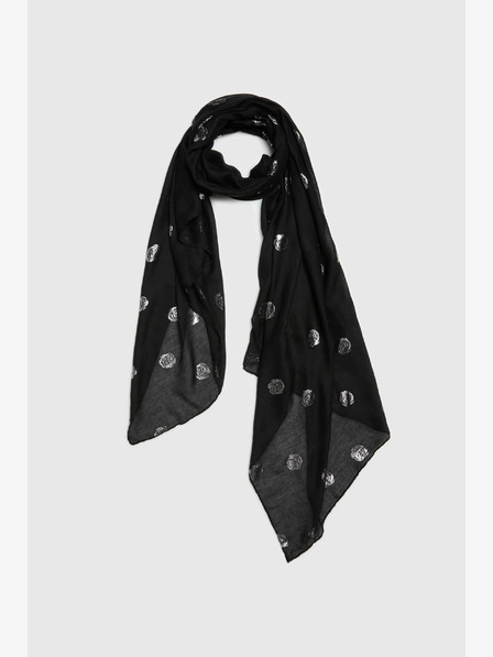 Moodo Schwarzer Damen-Polka-Dot-Schal Moodo