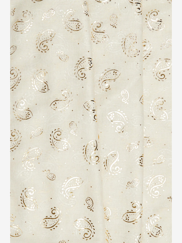 Moodo Cremefarbener gemusterter Damenschal Moodo