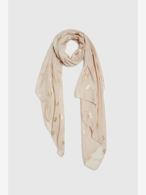 Moodo Beigefarbener Damen-Polka-Dot-Schal Moodo