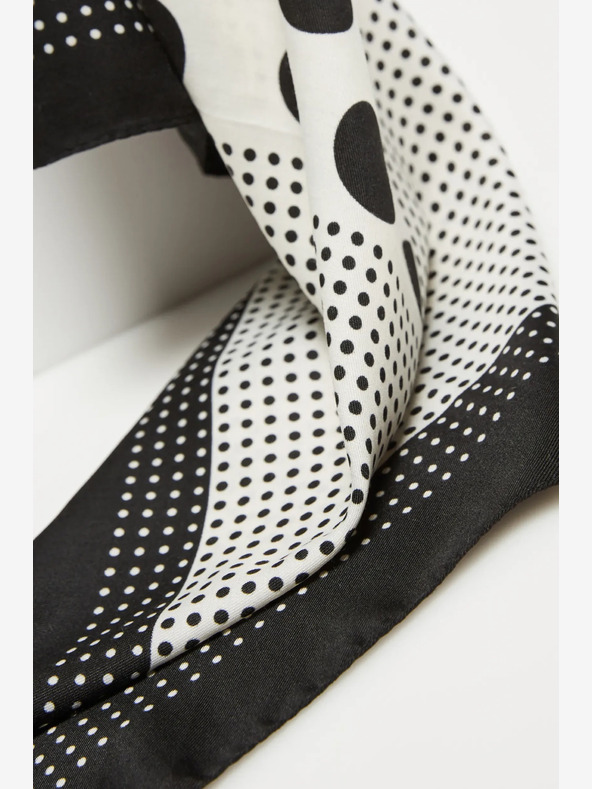 Moodo Weiß und schwarz gemusterter Damenschal Moodo