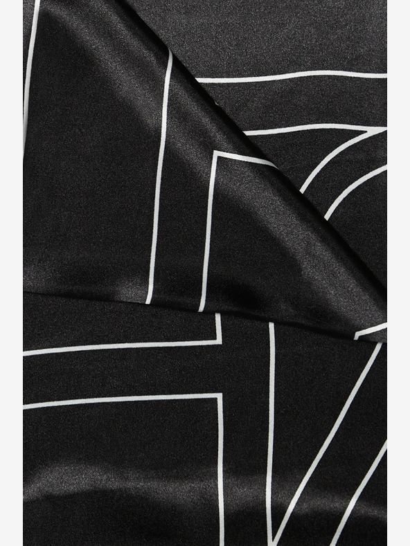 Moodo Weiß und schwarz gemusterter Damenschal Moodo