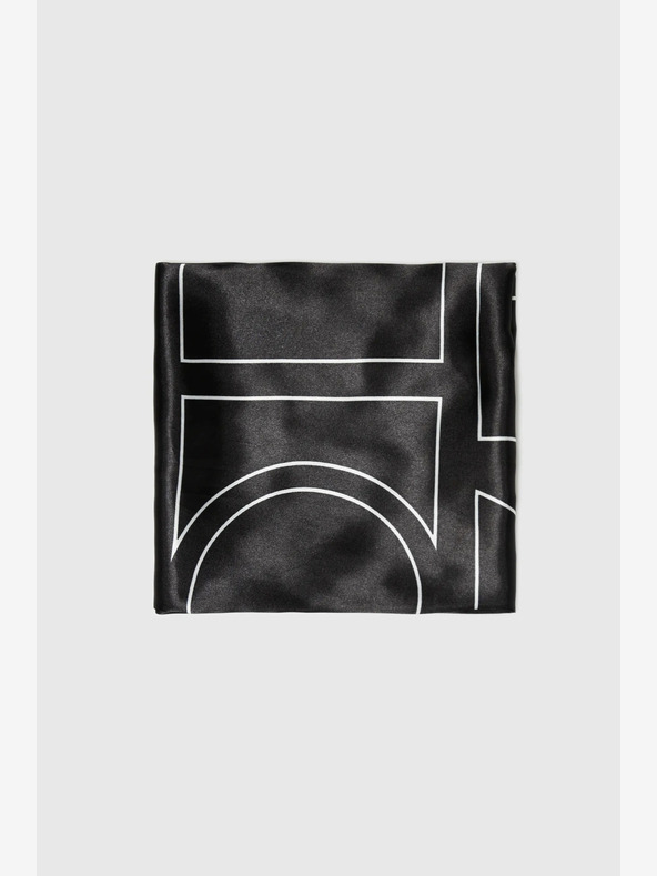 Moodo Weiß und schwarz gemusterter Damenschal Moodo