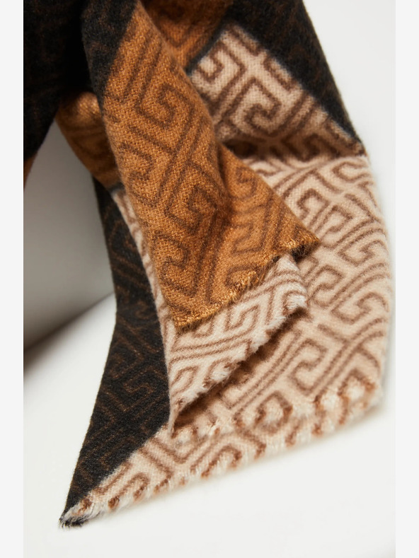 Moodo Braun-schwarz gemusterter Damenschal Moodo