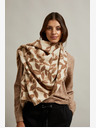 Moodo Braun und beige gemusterter Damenschal Moodo