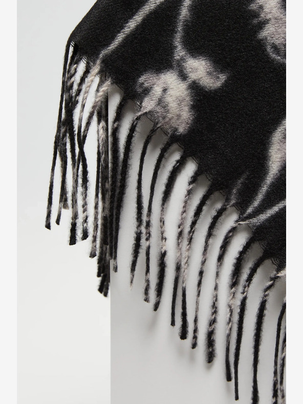 Moodo Weiß-schwarz gemusterter Damenschal Moodo