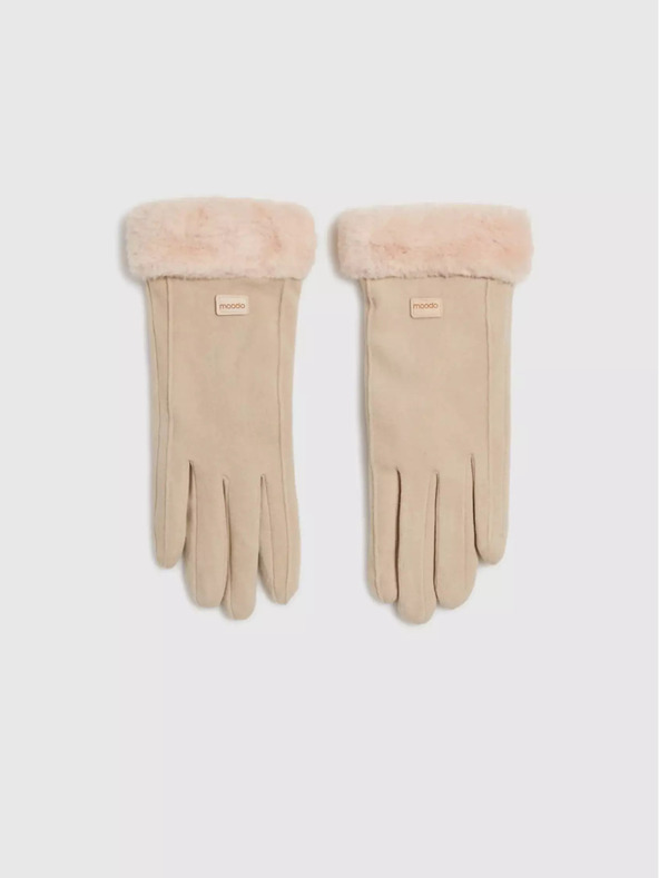 Moodo Moodo Beige Damenhandschuhe