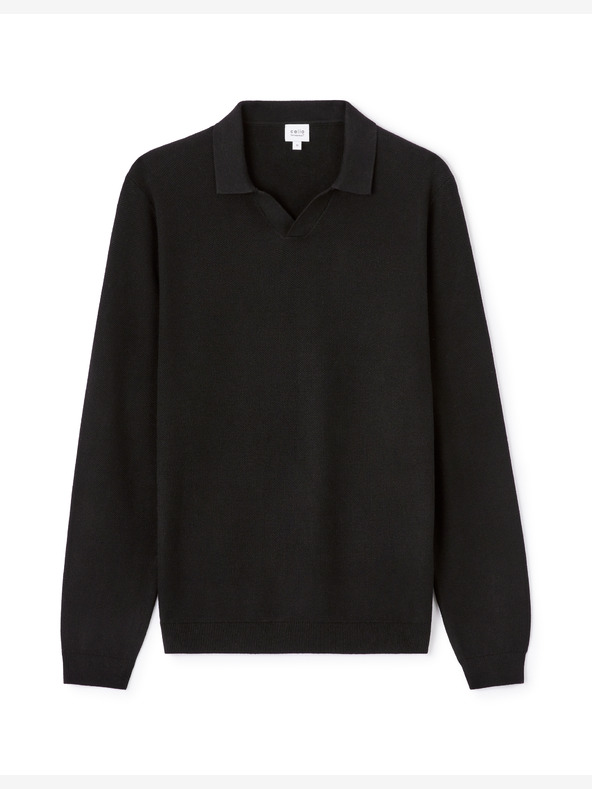Celio Schwarzer Herrenpullover Celio Lebirequin