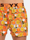 Styx Gelb und orange gemusterte Styx Schlafshorts für Herren Bienen