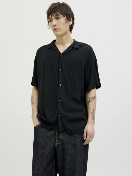 Jack & Jones Schwarzes Herren-Kurzarmhemd Jack & Jones Corp