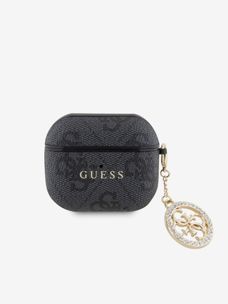 Guess Guess 4G Script PC/PU Charm Hülle für AirPods 3 Schwarz