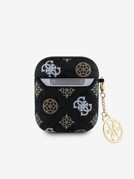 Guess Guess PU 4G Peony Charm Hülle für AirPods 1/2 Schwarz