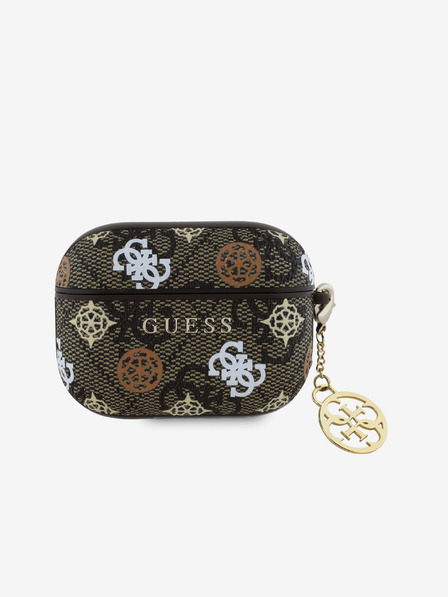 Guess Guess PU 4G Pfingstrose Charm Hülle für AirPods Pro Braun