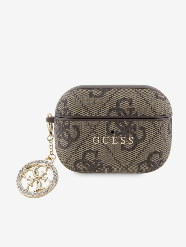 Guess Guess 4G Skript PC/PU Charm Hülle für AirPods Pro 2 Braun