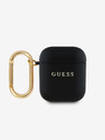 Guess Guess PU Genarbtes Klassisches Logo Case für AirPods 1/2 Schwarz