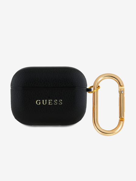 Guess Guess PU Genarbtes Klassisches Logo Etui für AirPods 3 Schwarz