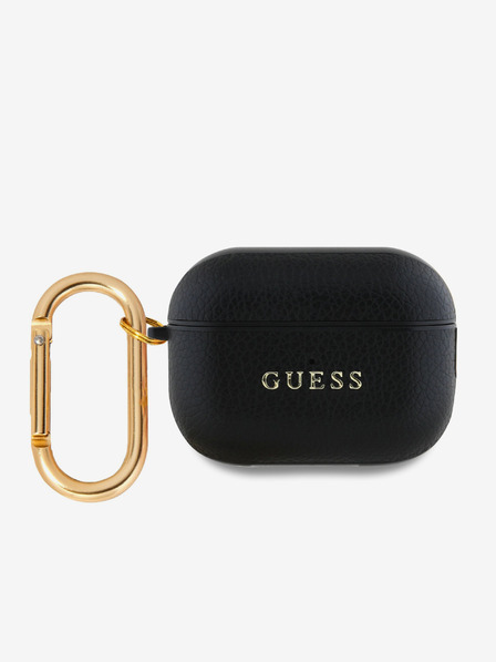 Guess Guess PU Genarbtes Klassisches Logo Etui für AirPods Pro 2 Schwarz