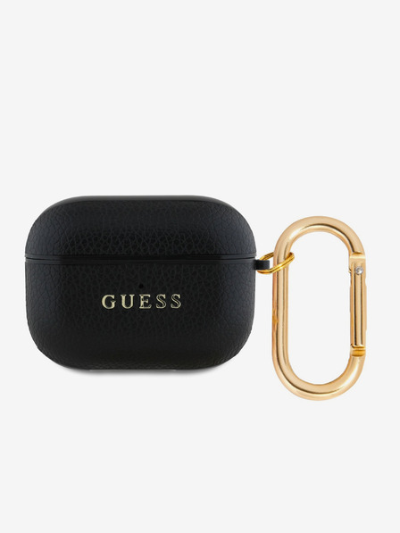 Guess Guess PU Genarbtes Klassisches Logo Etui für AirPods Pro Schwarz