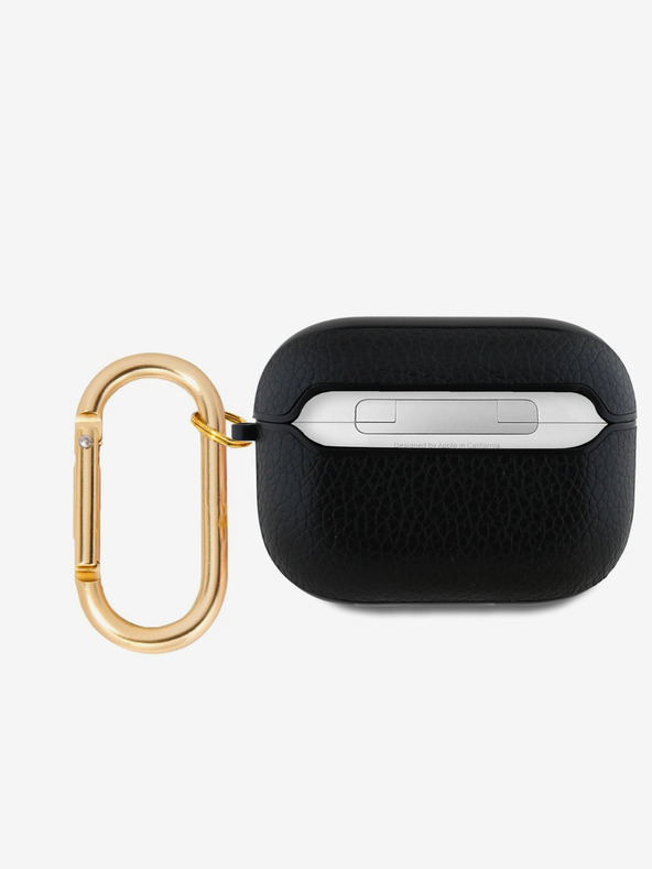 Guess Guess PU Genarbtes Klassisches Logo Etui für AirPods Pro Schwarz