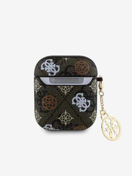 Guess Guess PU 4G Pfingstrose Charm Hülle für AirPods 1/2 Braun