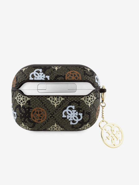 Guess Guess PU 4G Pfingstrose Charm Hülle für AirPods Pro 2 Braun