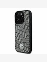 DKNY DKNY PU Leder Crosswalk Muster Magsafe Schutzhülle für iPhone 16 Pro Elfenbein
