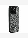 DKNY DKNY PU Leder Crosswalk Muster Magsafe Schutzhülle für iPhone 16 Pro Elfenbein