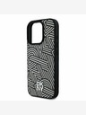 DKNY DKNY PU Leder Crosswalk Muster Magsafe Schutzhülle für iPhone 16 Pro Elfenbein