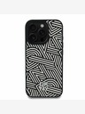 DKNY DKNY PU Leder Crosswalk Muster Magsafe Back Cover für iPhone 16 Pro Max Elfenbein