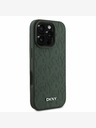 DKNY DKNY PU Leder Gittermuster Magsafe Schutzhülle für iPhone 16 Pro Grün