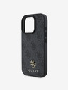 Guess Guess PU 4G Small Metal Logo MagSafe Schutzhülle für iPhone 16 Pro Grau