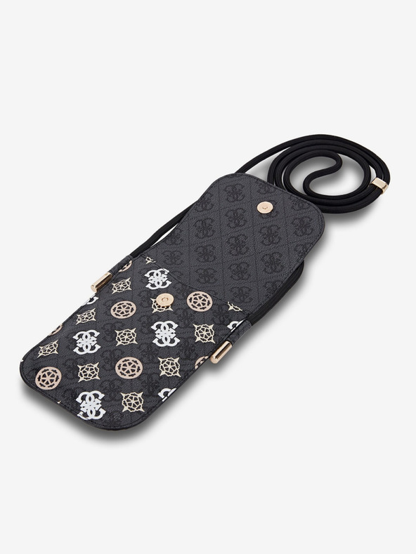 Guess Guess PU 4G Peony Multicolor Handytasche Schwarz
