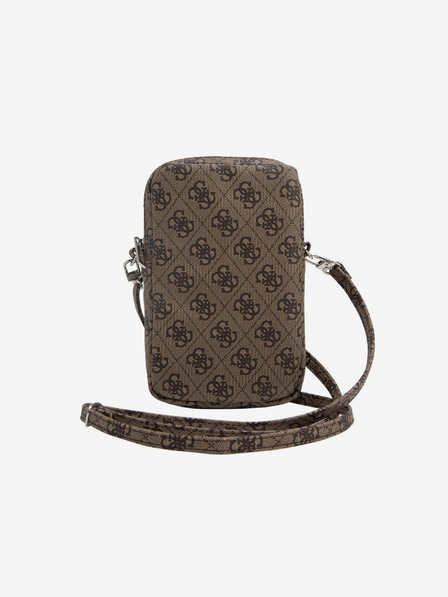 Guess Guess PU 4G Triangle Logo Handytasche mit Reißverschluss Braun