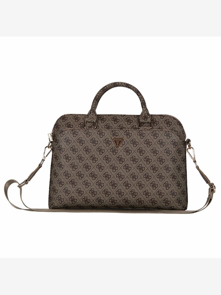Guess Guess PU 4G Triangle Logo Notebook-Tasche 15/16" Braun