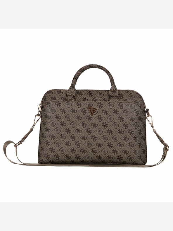 Guess Guess PU 4G Triangle Logo Notebook-Tasche 15/16" Braun