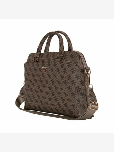 Guess Guess PU 4G Triangle Logo Notebook-Tasche 15/16" Braun