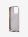 Guess Guess PU 4G Strass Dreieck Metall Logo Rückwand für iPhone 16 Pro Rosa