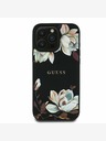 Guess Guess PU genarbtes Magnolia MagSafe Back Cover für iPhone 16 Pro Schwarz